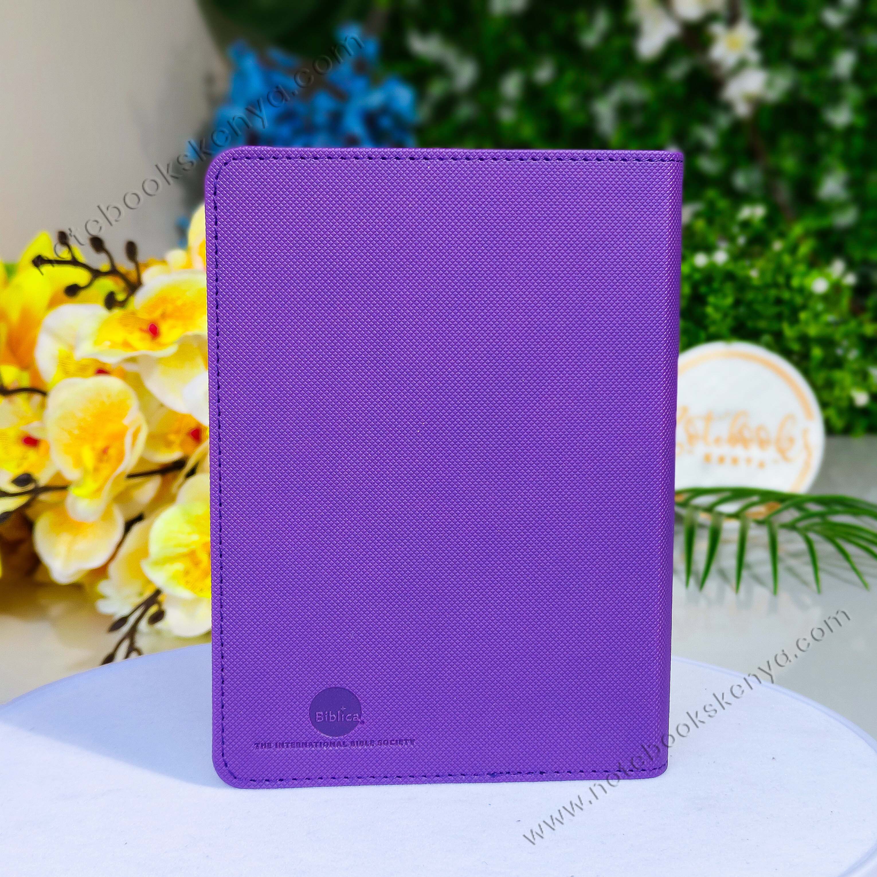 Elegant and Portable | Purple NIV Pocket Bible with Index Tabs– PU Leather  | New International Version(NIV) | Gift | Concordance Bible | Thumb Indexed Bible | Small Bible | Words In Red