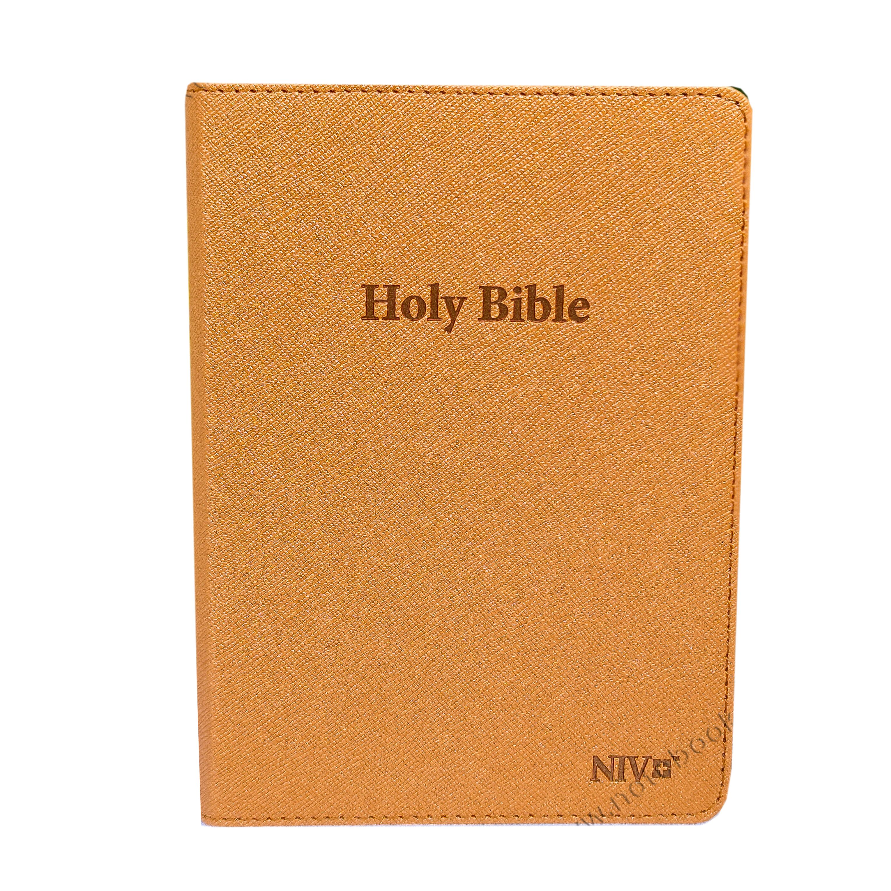 Elegant and Portable | Brown NIV Pocket Bible with Index Tabs– PU Leather  | New International Version(NIV) | Gift | Concordance Bible | Thumb Indexed Bible | Small Bible | Words In Red