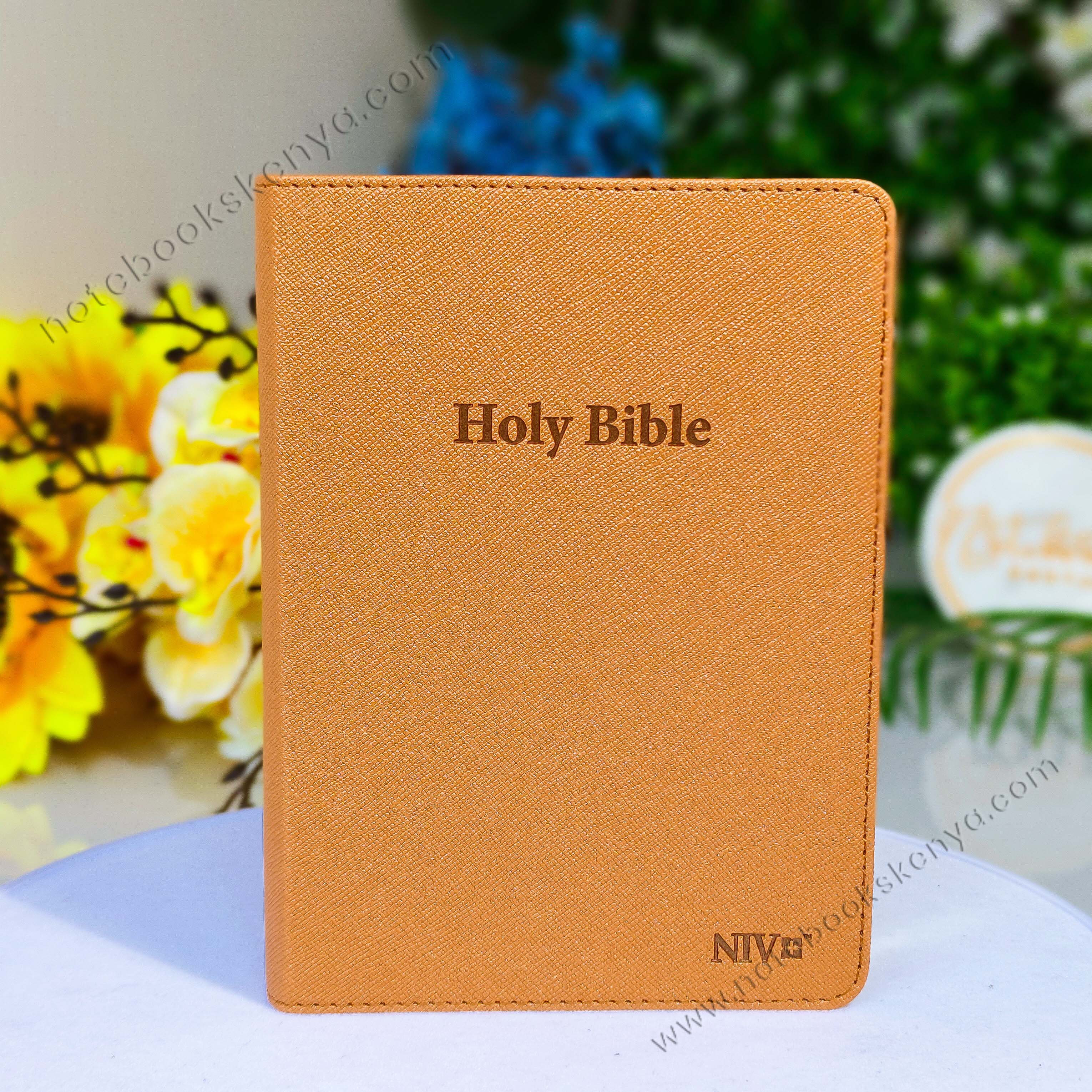 Elegant and Portable | Brown NIV Pocket Bible with Index Tabs– PU Leather  | New International Version(NIV) | Gift | Concordance Bible | Thumb Indexed Bible | Small Bible | Words In Red