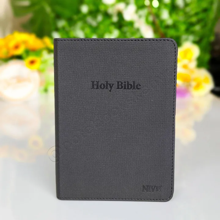 Elegant and Portable | Black NIV Pocket Bible with Index Tabs– PU Leather  | New International Version(NIV) | Gift | Concordance Bible | Thumb Indexed Bible | Small Bible | Words In Red