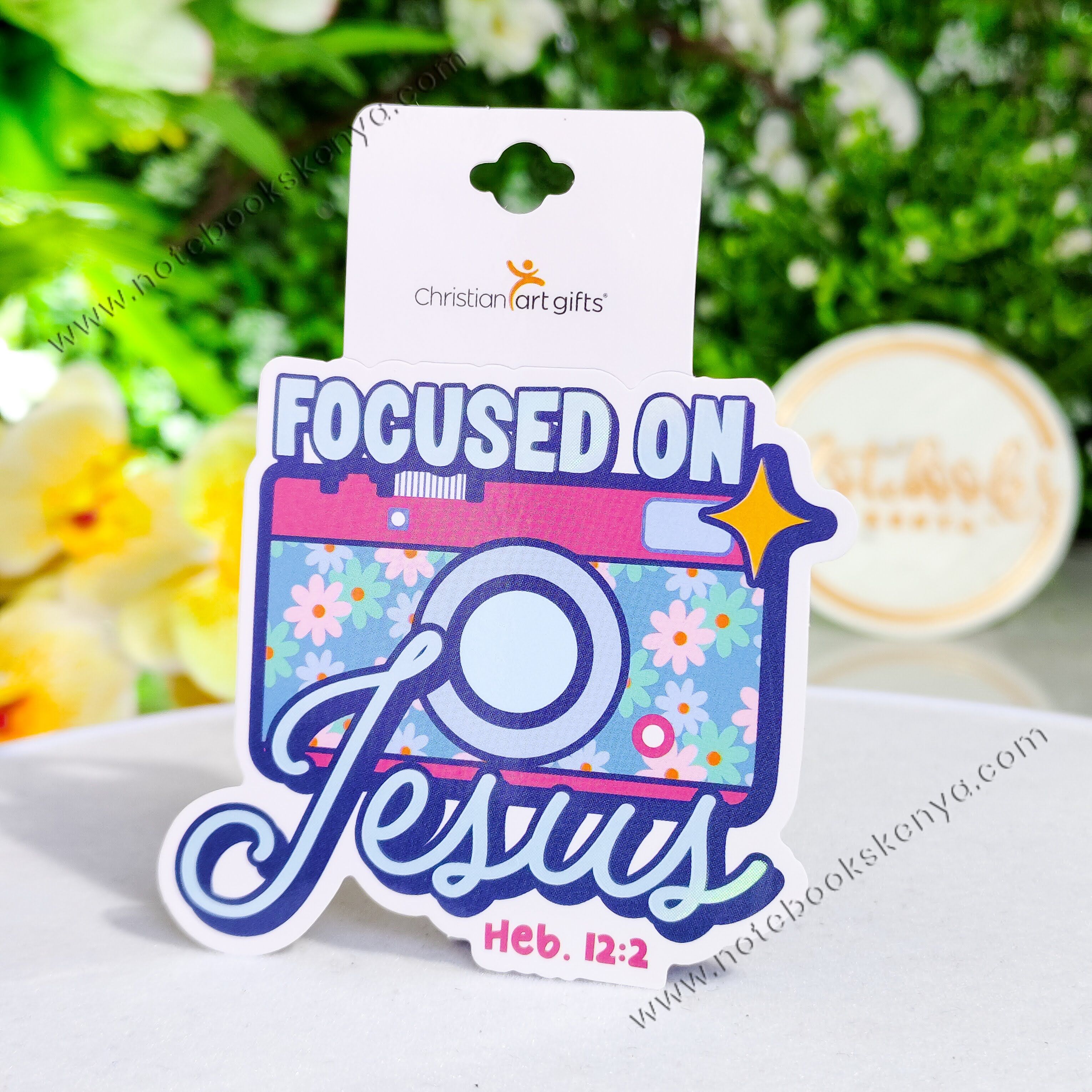 Focused on Jesus Sticker | Bottle Stickers | Phone Stickers | Book Stickers | Arts and Crafts | Decor | School Stickers | Scripture Gifts | Laptop Stickers | Notebook Stickers