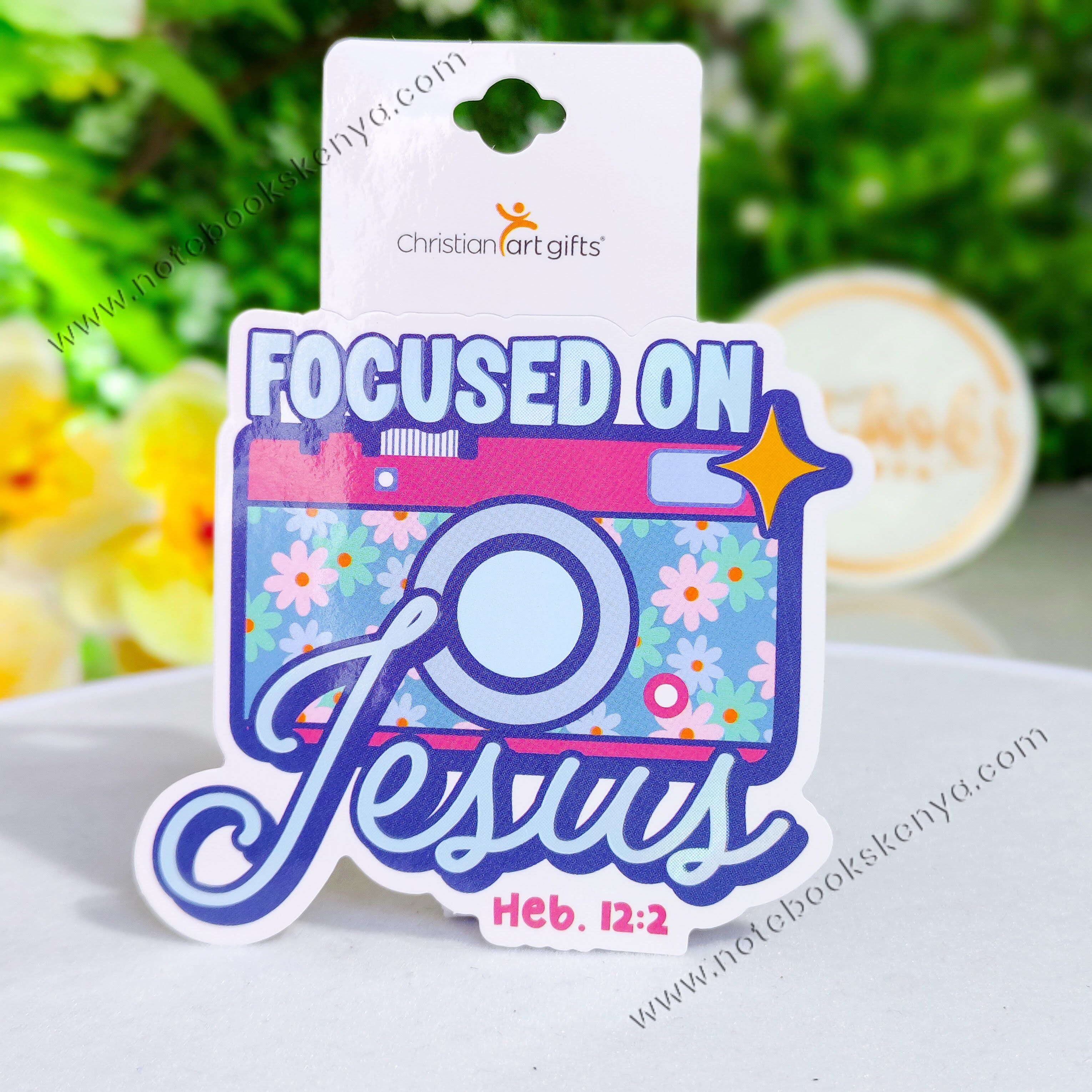 Focused on Jesus Sticker | Bottle Stickers | Phone Stickers | Book Stickers | Arts and Crafts | Decor | School Stickers | Scripture Gifts | Laptop Stickers | Notebook Stickers