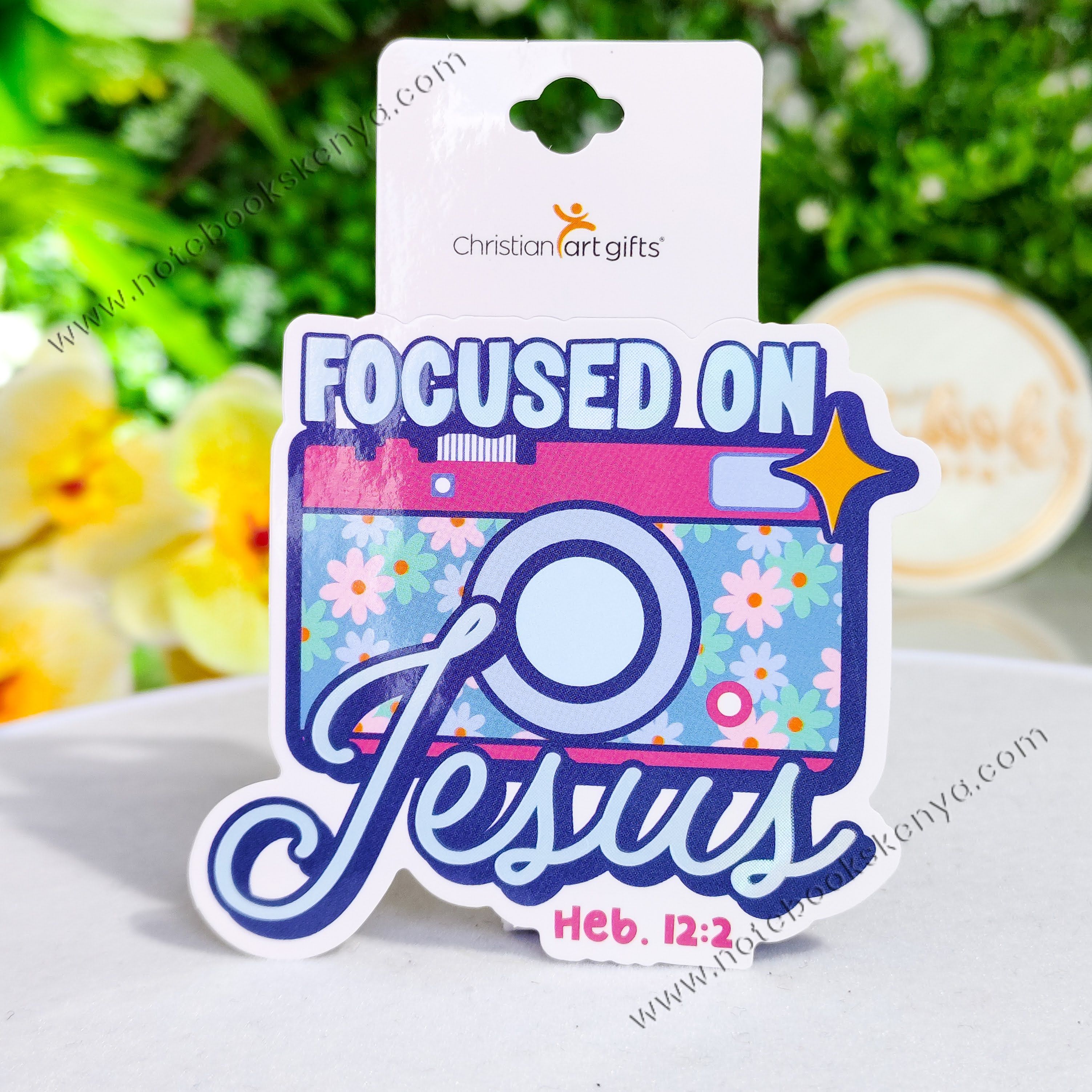 Focused on Jesus Sticker | Bottle Stickers | Phone Stickers | Book Stickers | Arts and Crafts | Decor | School Stickers | Scripture Gifts | Laptop Stickers | Notebook Stickers