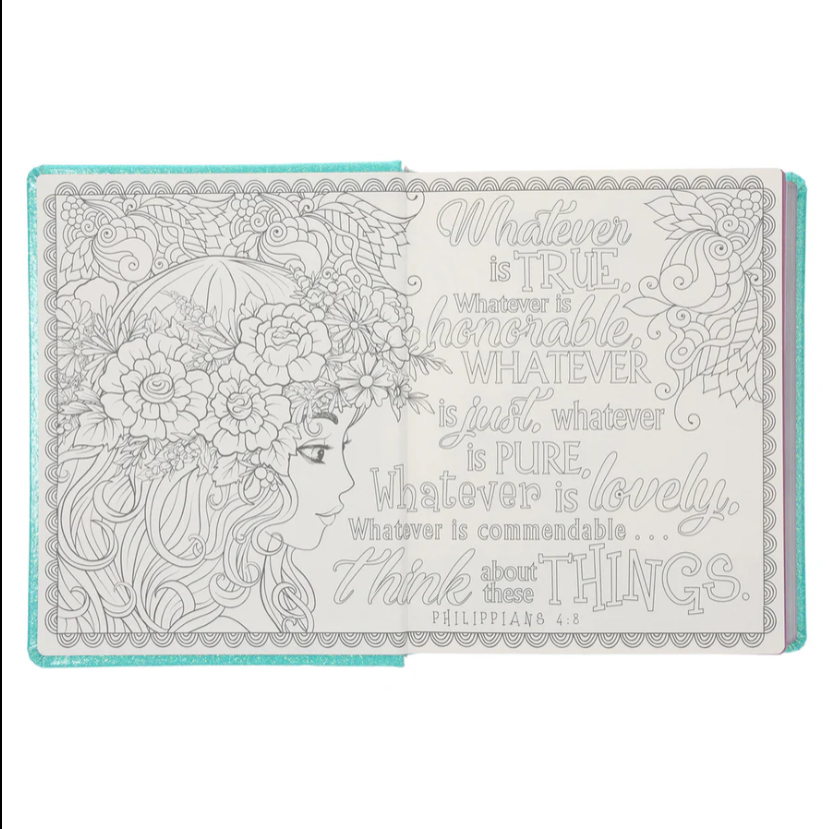 ESV Teal Glitter Hardcover My Creative Bible For Girls | Girls Creative Bible | Bibles for Girls | Christian Bible ESV | English Standard Version (ESV)