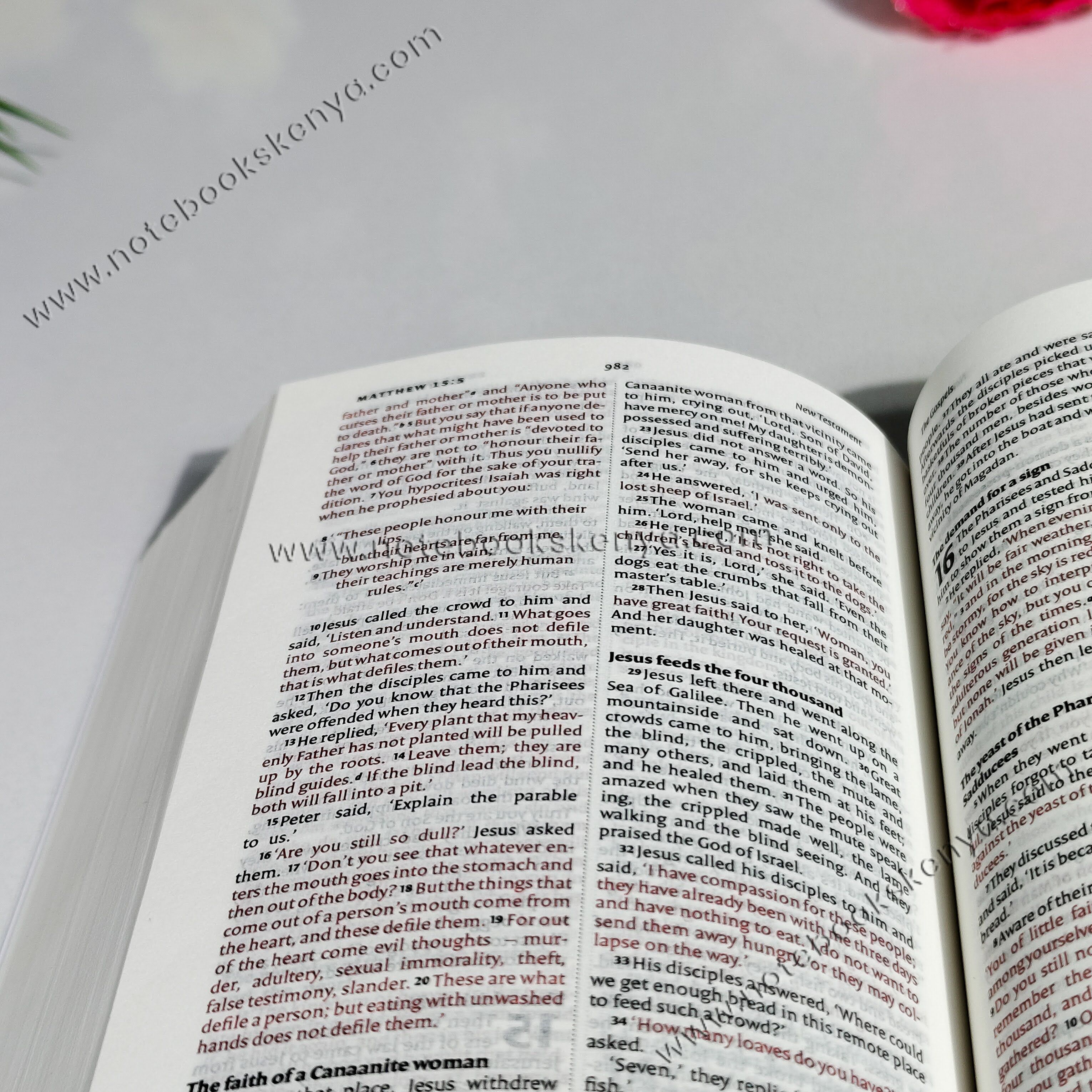 Mini NIV Pocket Bible | Pink Paper Back (Gold Lettering) | New International Version(NIV) | Gift | Concordance Bible | Small Bible | Words In Red