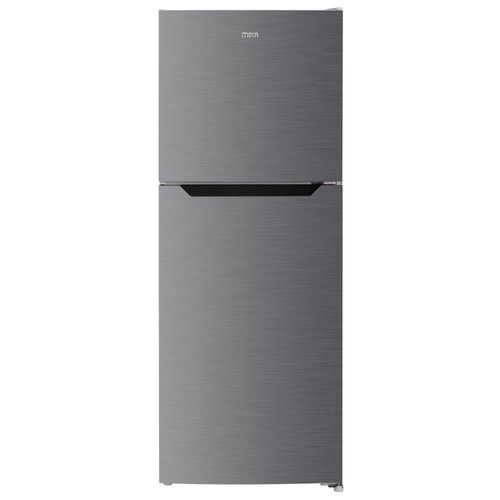 MIKA Fridge, 247L, 2 Door Top Mount Freezer, No Frost (Frost Free), Inox Line Brush