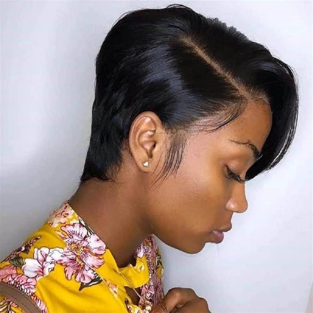 Fashion Human hair side part closure wig that can be blowdried and flat ironed