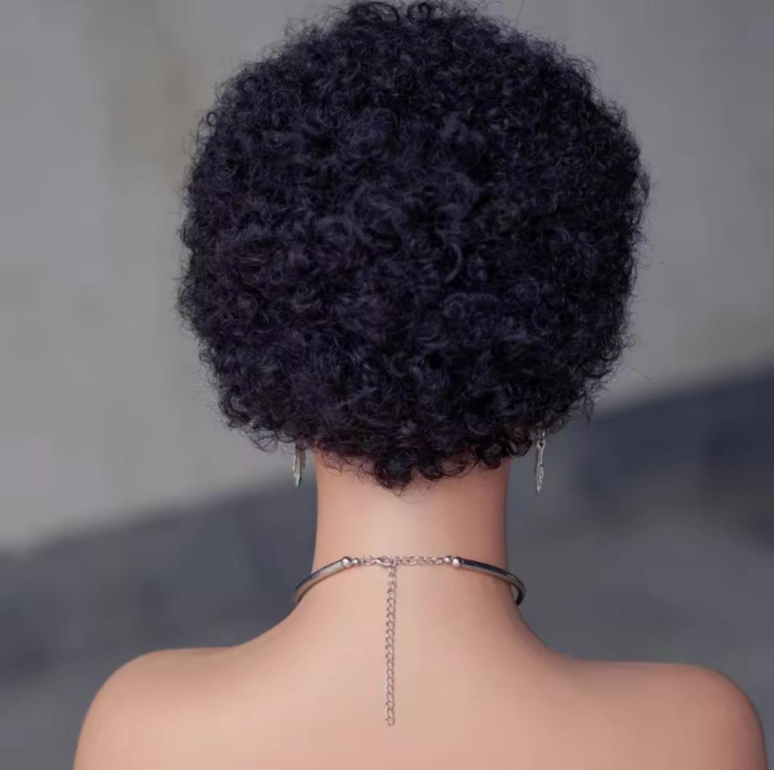Soft and fluffy natural afro hair wig black