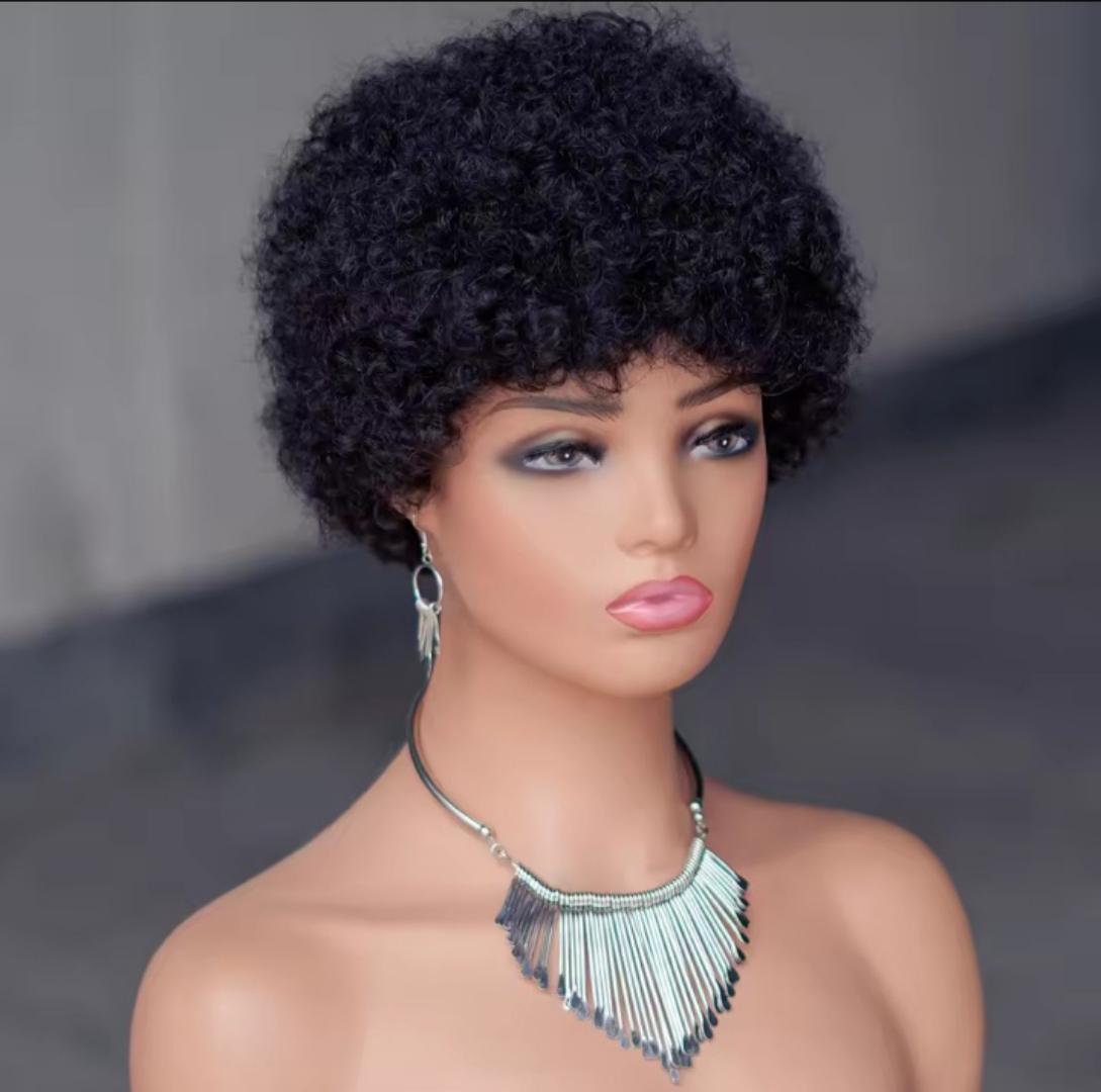 Soft and fluffy natural afro hair wig black