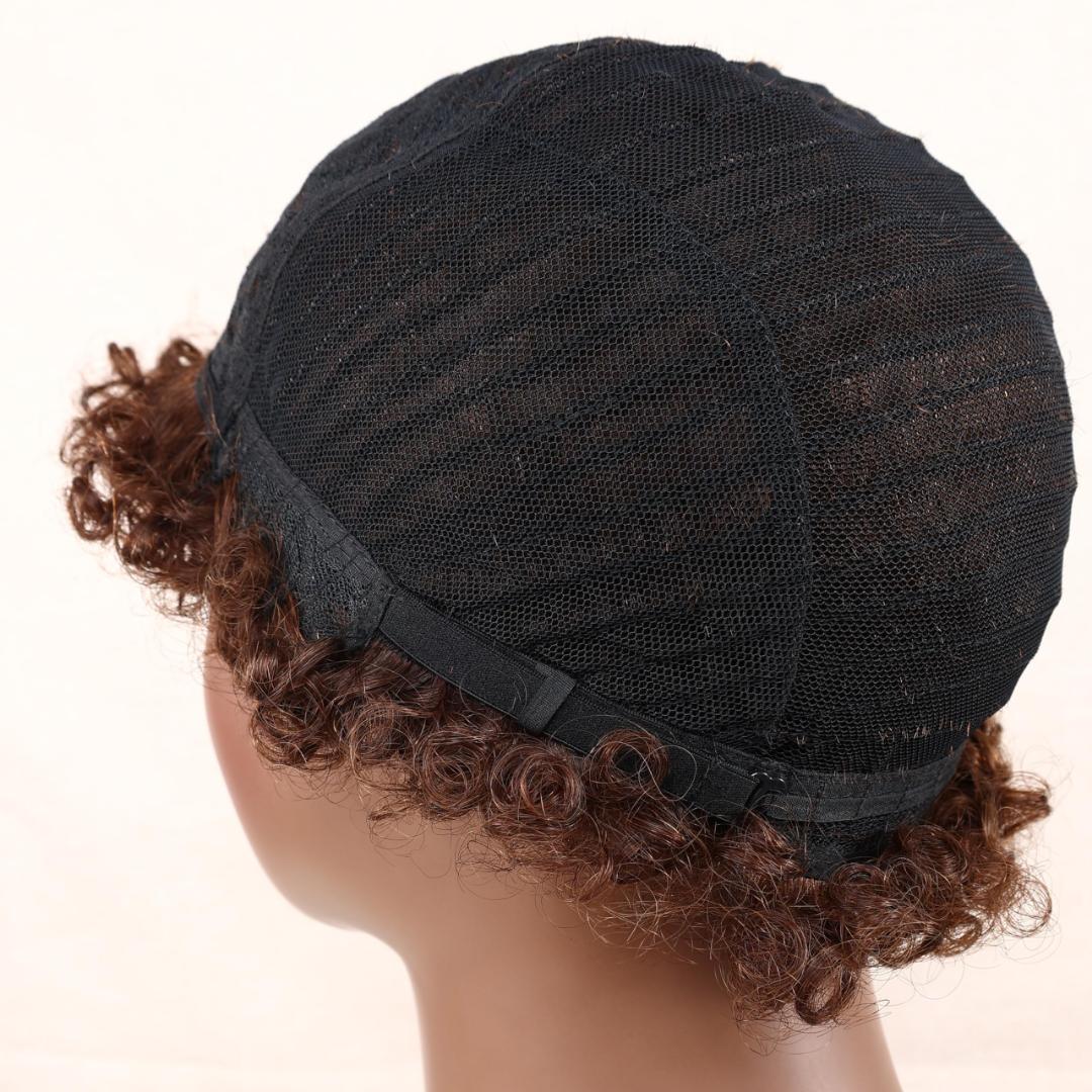 Dark brown soft natural afro wig