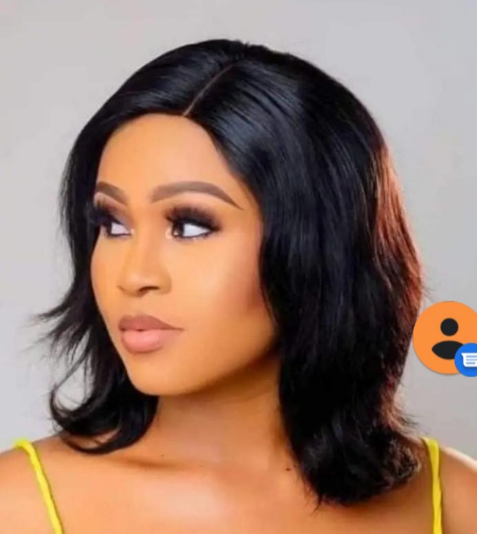 Human hair bob wig 10 inches with a lace closure _black