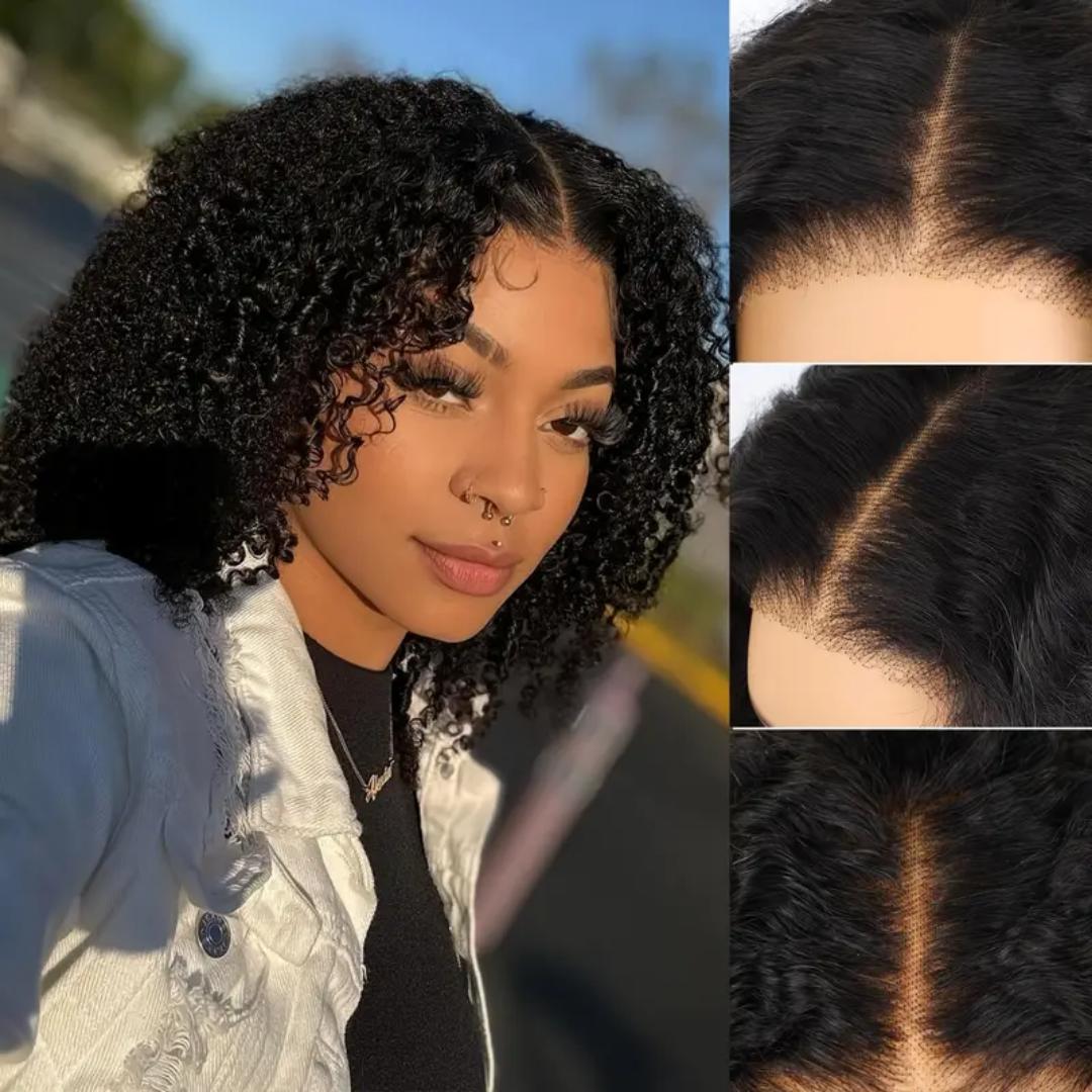 Human Hair kinky curly wig and a Maintainance oil