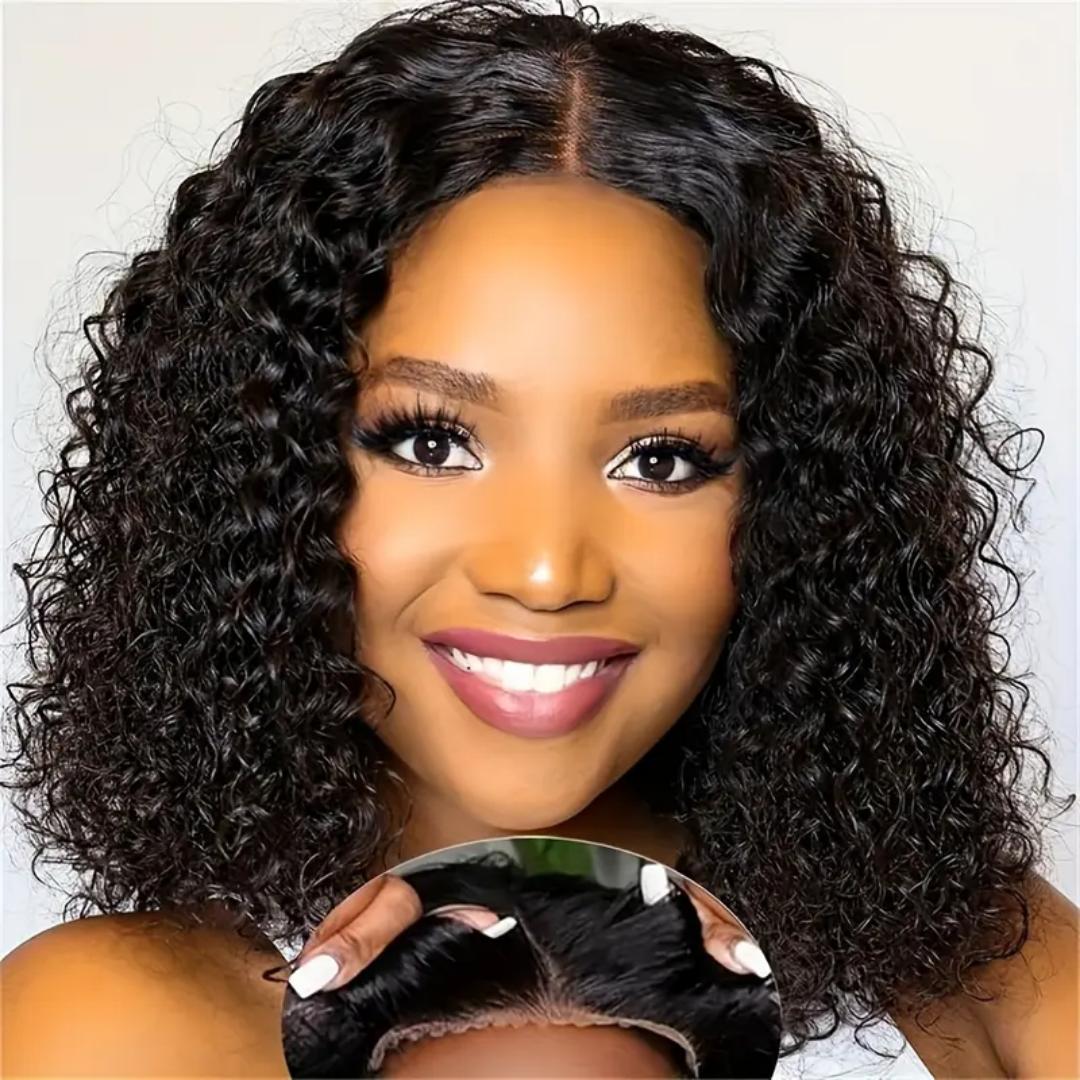 Human Hair kinky curly wig and a Maintainance oil