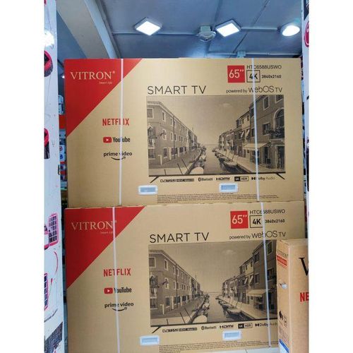 Vitron 65” FRAMELESS 4K UHD WEBOS TV, VOICE CONTROL, BLUETOOTH + TV GUARD + WALL BRACKET HTC6568US