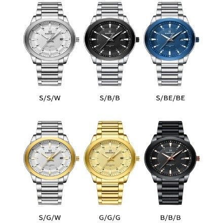 Original NAVIFORCE NF8029 Top Brand Men's Watches Stainless Steel Strap Casual Male Quartz Sports Wristwatch Luxury Waterproof Date Clock