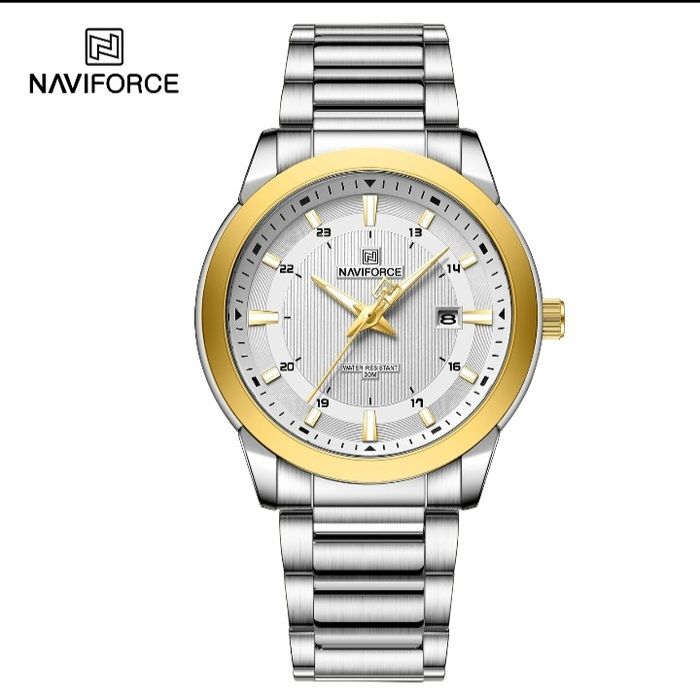 Original NAVIFORCE NF8029 Top Brand Men's Watches Stainless Steel Strap Casual Male Quartz Sports Wristwatch Luxury Waterproof Date Clock
