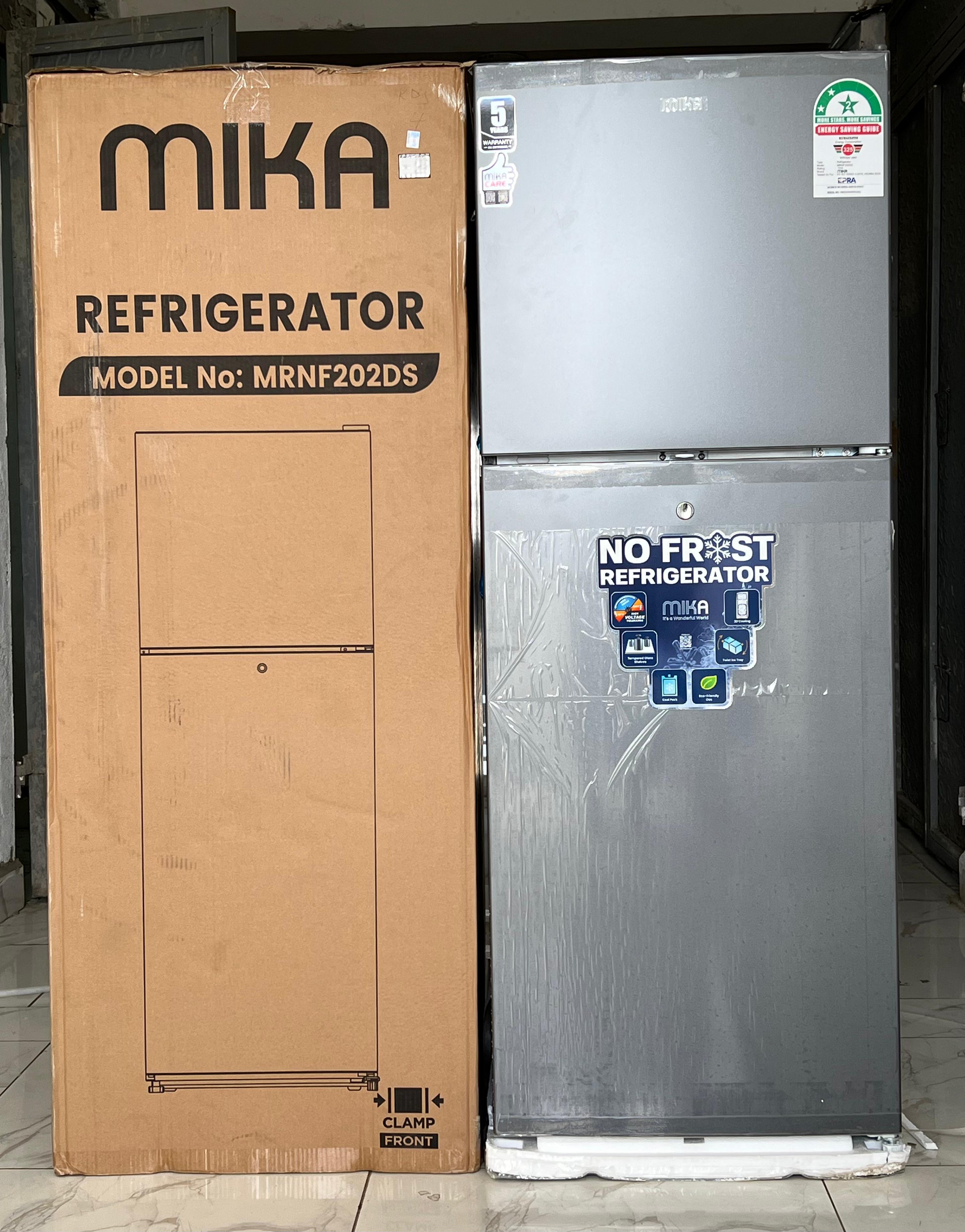 1 Mika fridge of 202L No frost + FREE 1 JSB Extension + 1 FREE Fridge Guard