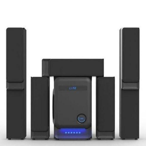Nobel 5.1CH Home Theatre Speaker System 80W R.M.S Sub Woofer P.M.P.O 22000W Bluetooth Radio F.M/Aux Ready Super Bass Surround Sound Remote Control & LED Light
