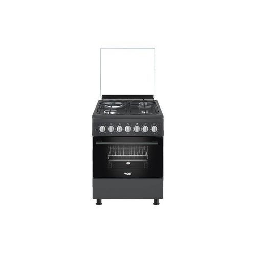 VON Cooker, Free Standing 58x58, 3 Gas Pool Jet Burners +1 Electric Hotplate, Electric Oven