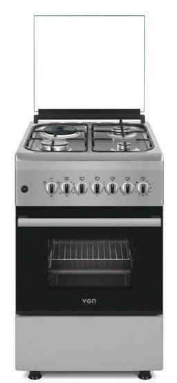 VON 50×60, 3Gas +1Electric Hotplate with Electric Oven Standing Cooker