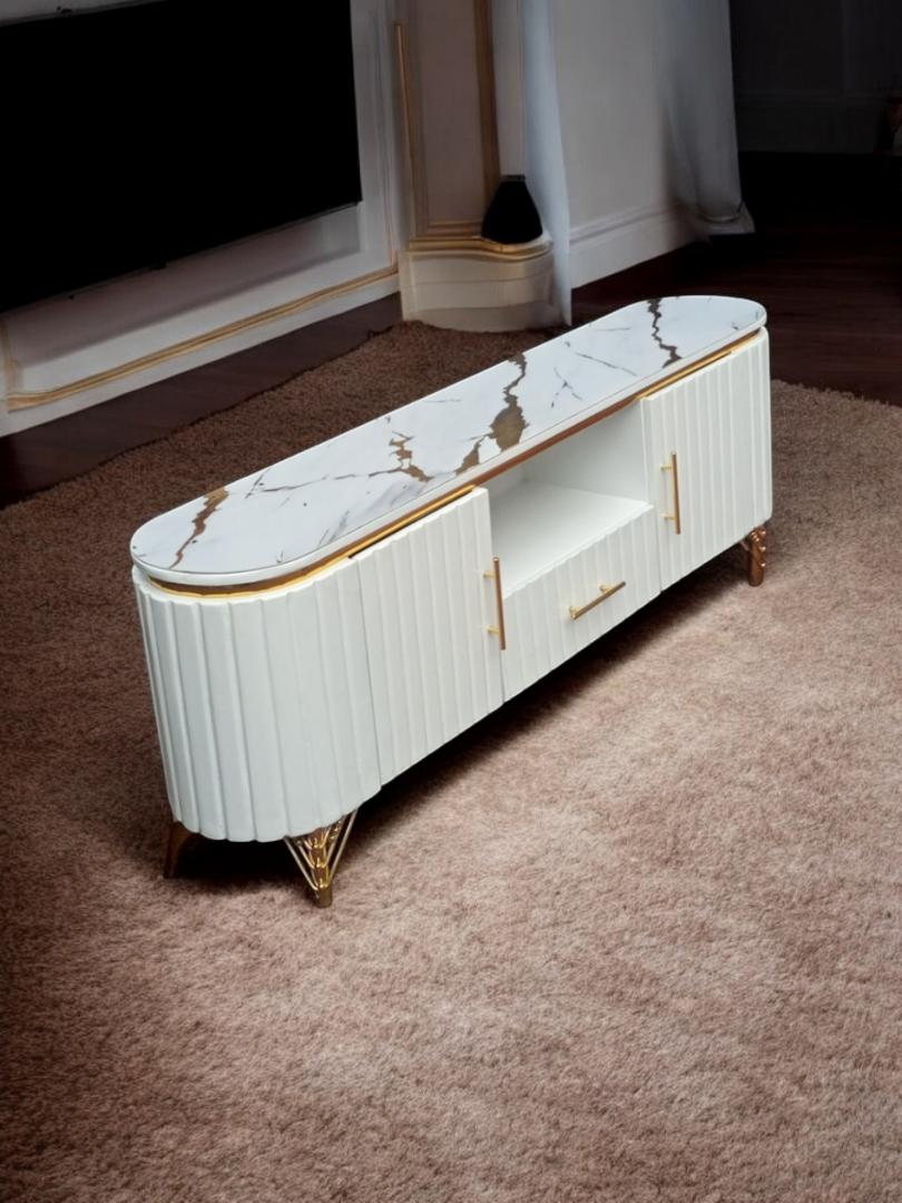 Modern hard wood tv stand perfectly designed to fit in your living room area