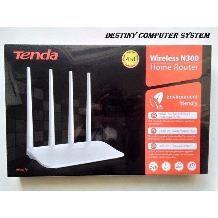 Brand New Tenda F6 Wireless N300 Easy Setup Router for home and office use