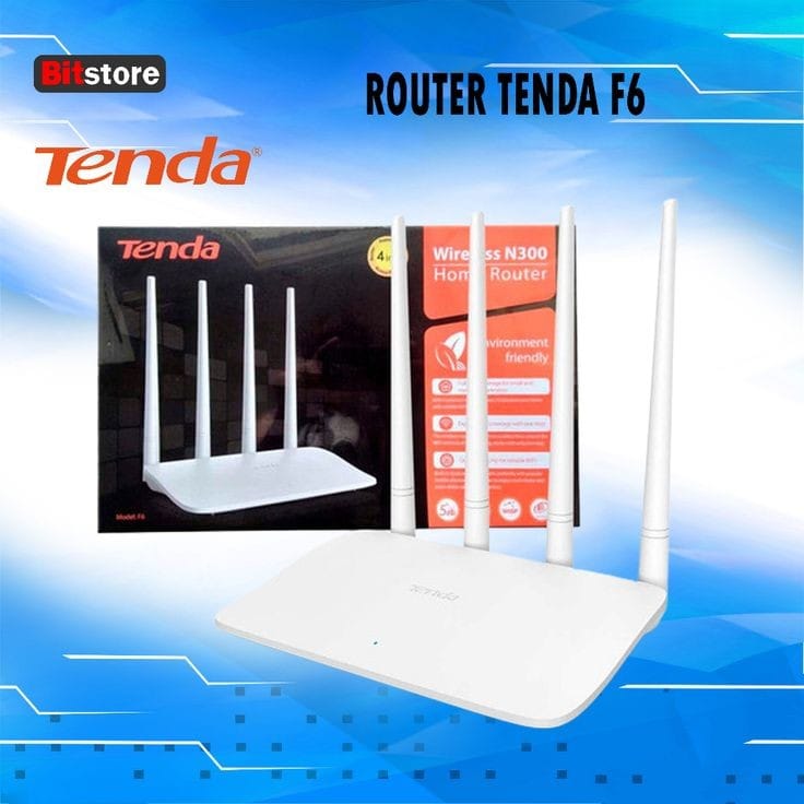 REFURBISHED Tenda F6 wireless N300 router designed for home use. It offers stable Wi-Fi performance and wide coverage,