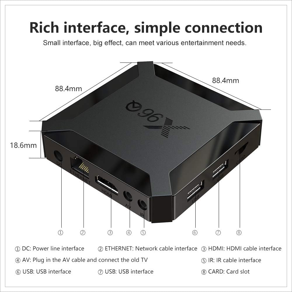 Allwinner H313 X96Q android tv box  It's a quad-core ARM Cortex-A53 processor, which is designed to handle basic tasks like video streaming, browsing, and light gaming gaming.