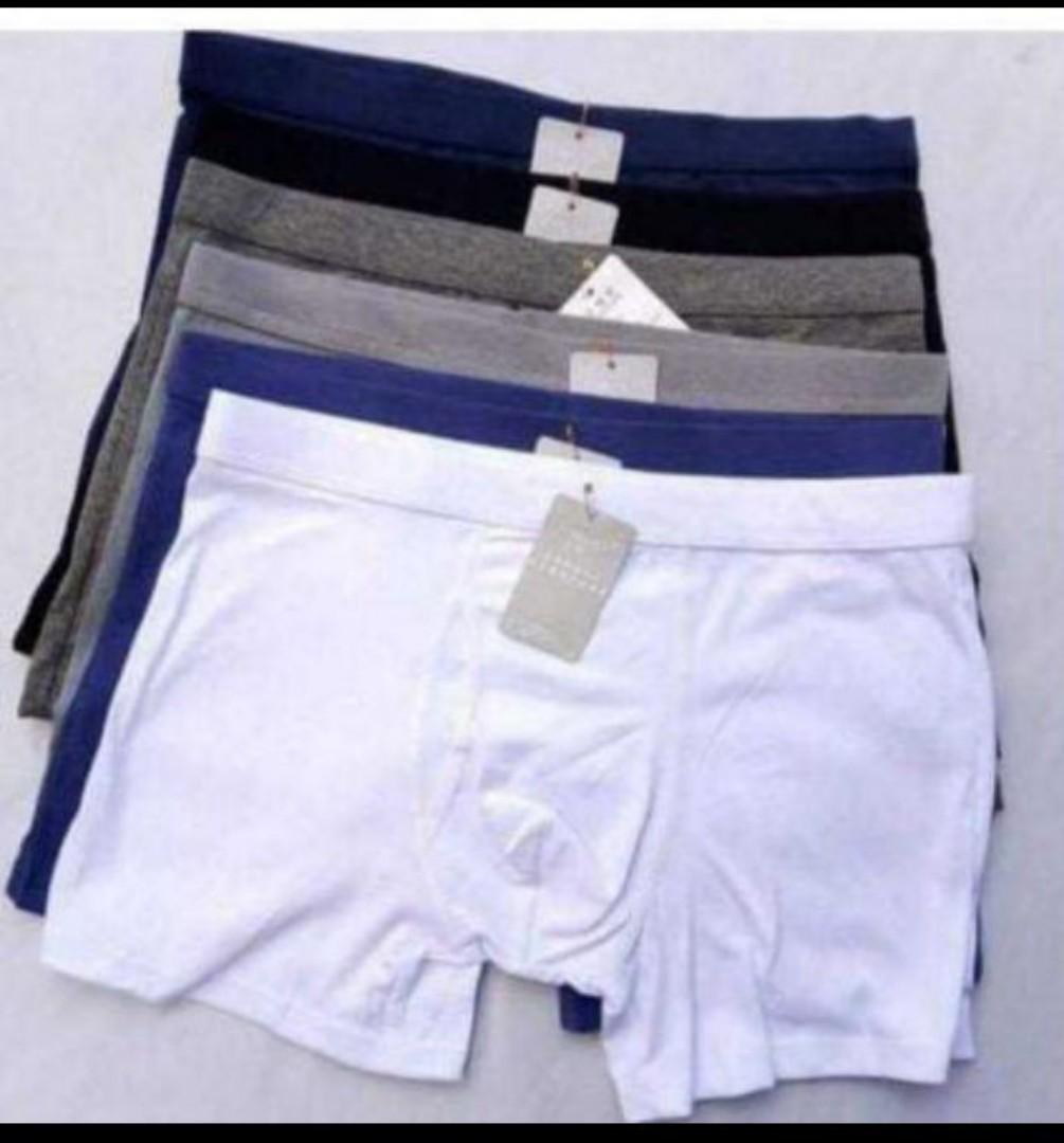 (HOT DEAL PRICE )3 cotton men boxers different  colours+ 2 packed cotton men vests colour white men vests