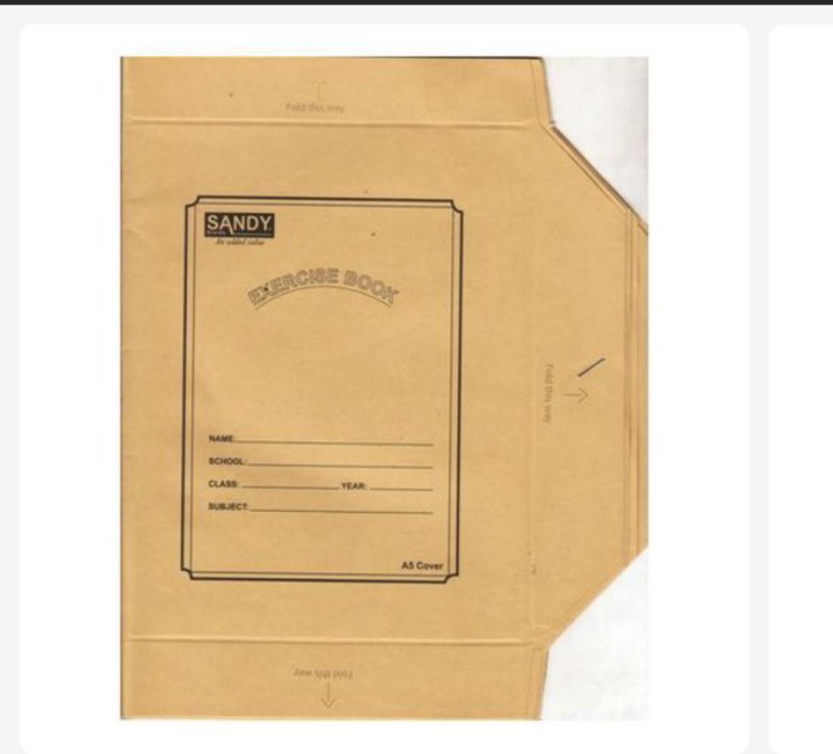 15 pieces Brown ready made A5 exercise books covers( 3 pack)