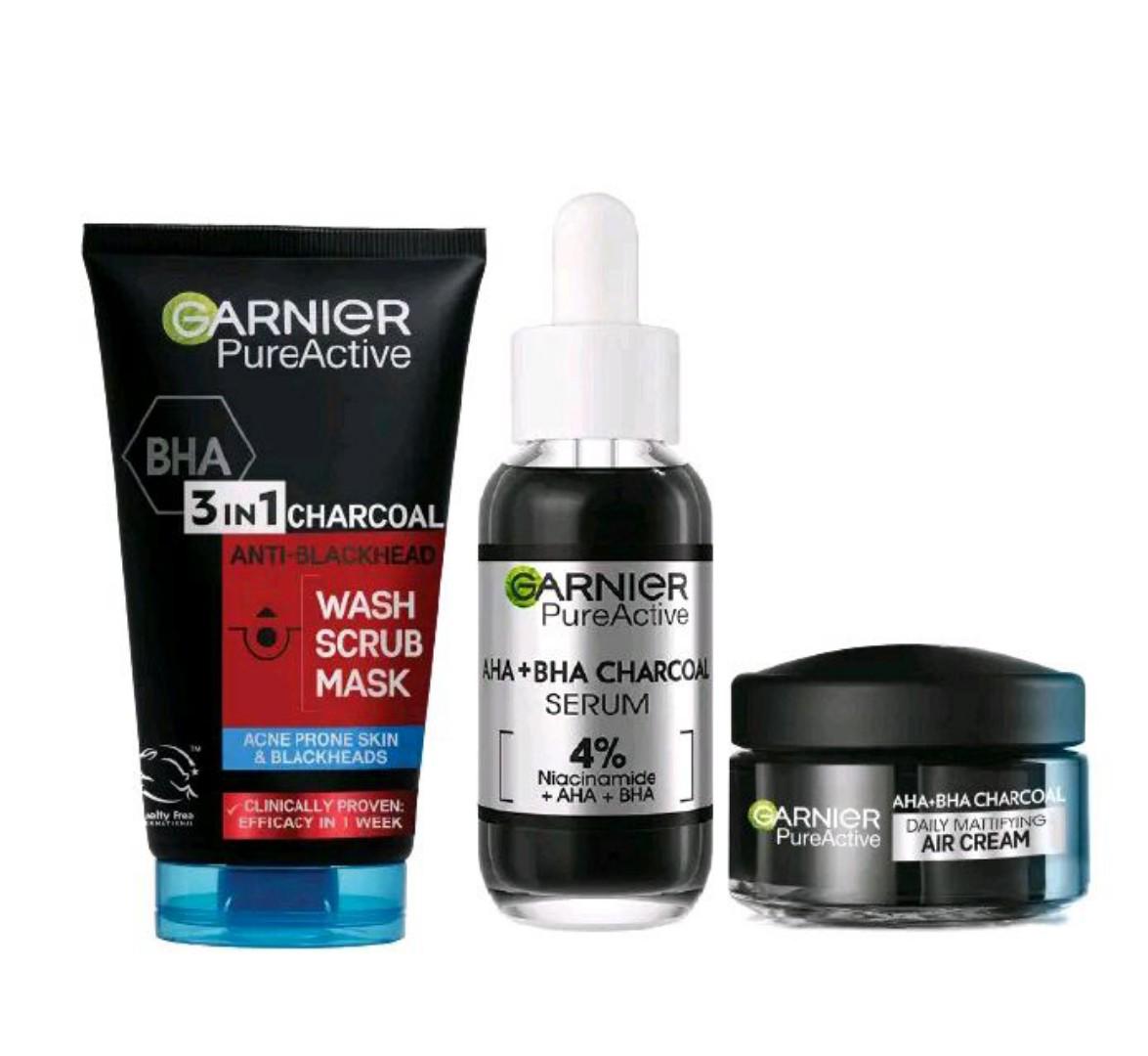 SPECIAL OFFER Garnier Acne control kit(PA 3in1+ Air cream+charcoal