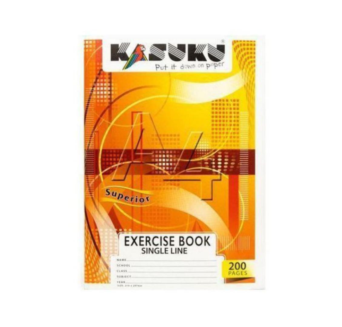 22 A4 KASUKU Exercise books 200 pages ( 20 single line+ 2 square line)offer offer