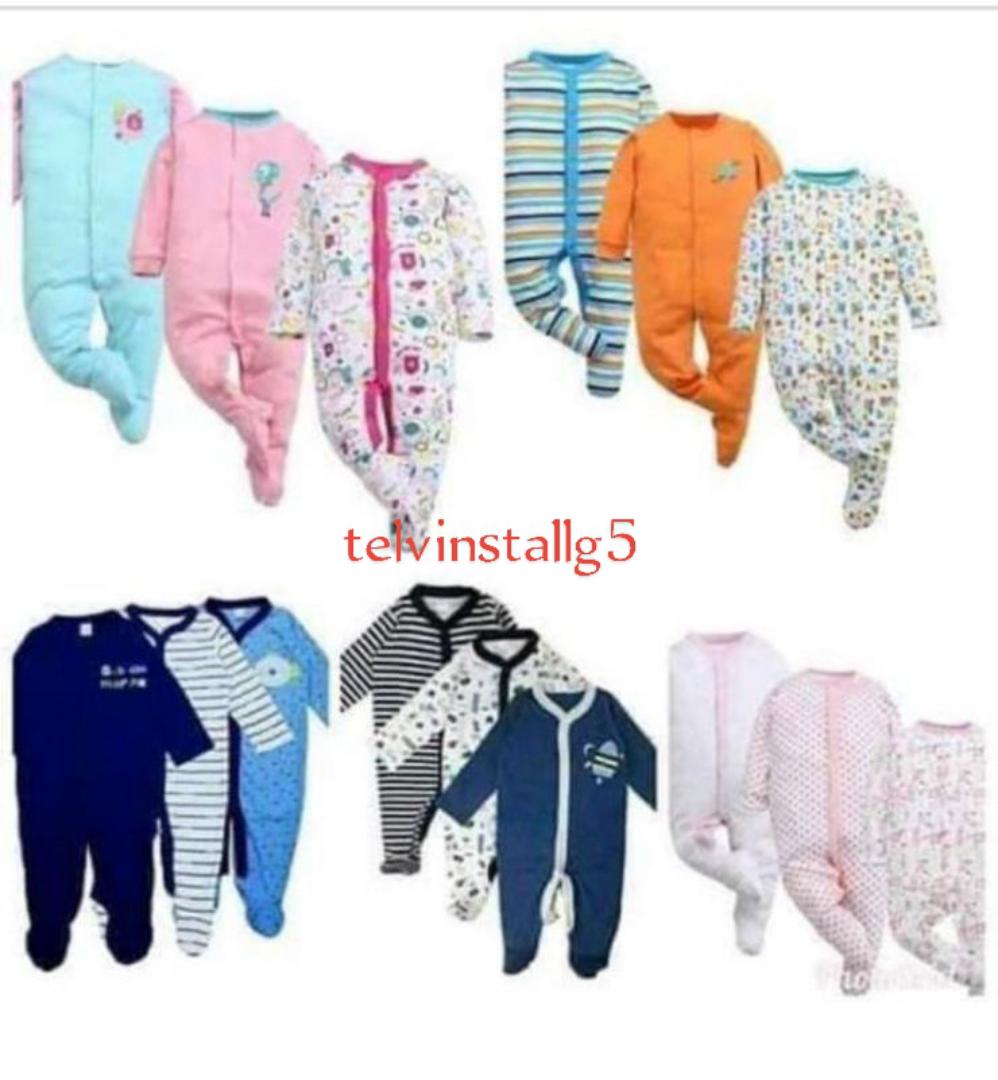 GIFT OFFER 3 COTTON Light baby rompers different colours