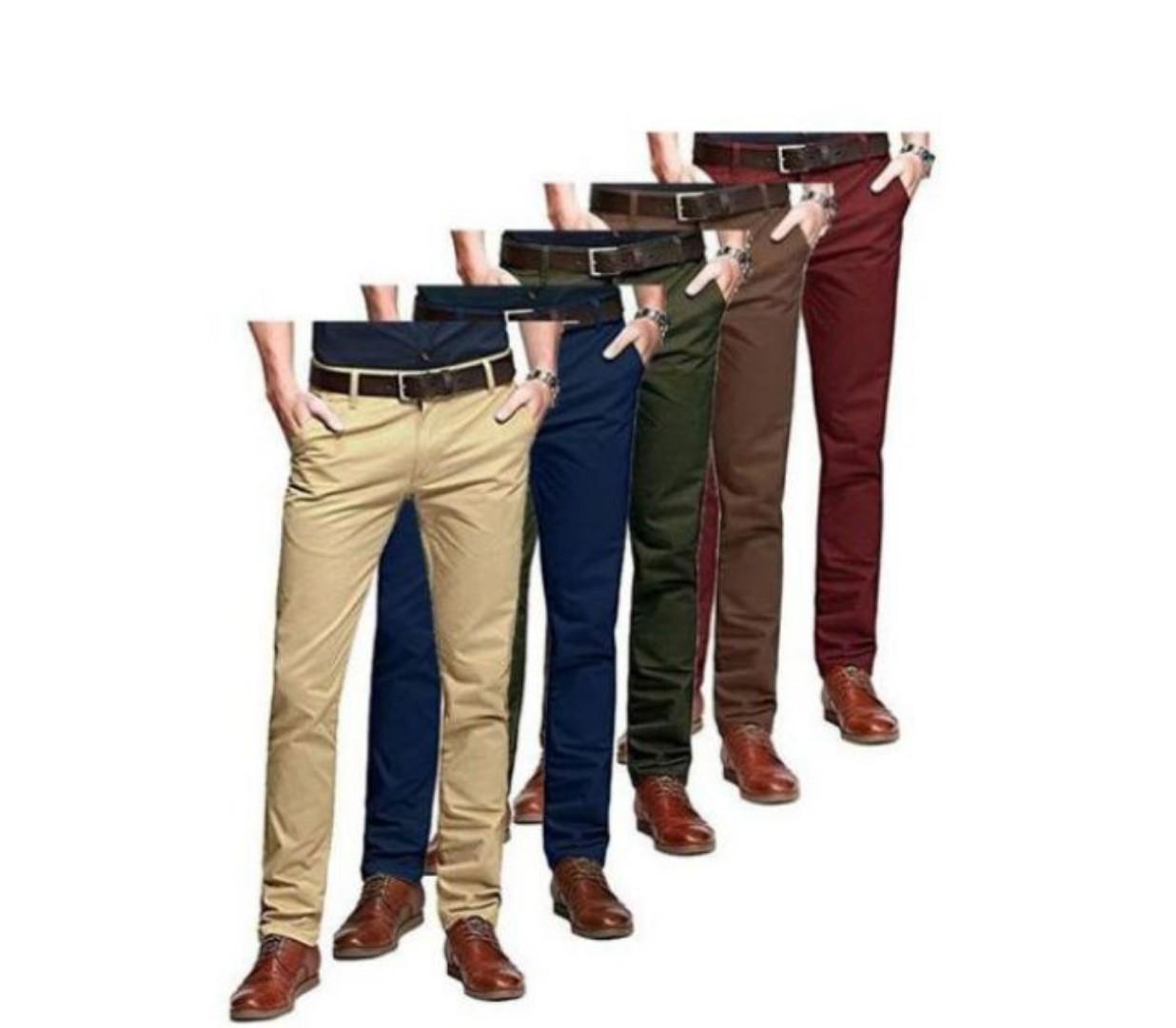 MEN PACK Soft khaki men trousers+ fullneck sweater for medium sized
