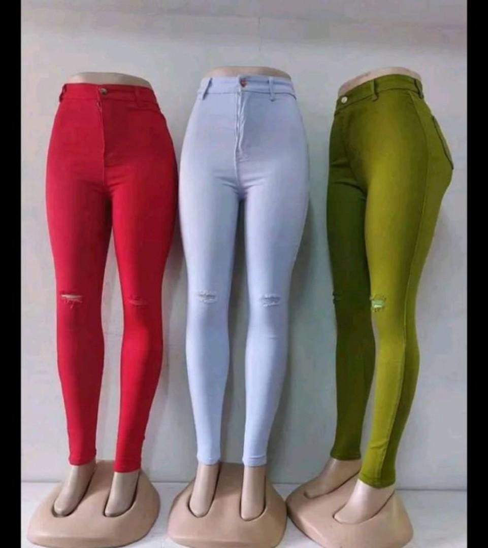 OFFER OFFER Free Gift pair of ankle socks+Fitting slim girl one cut shaping denim trouser for ladies