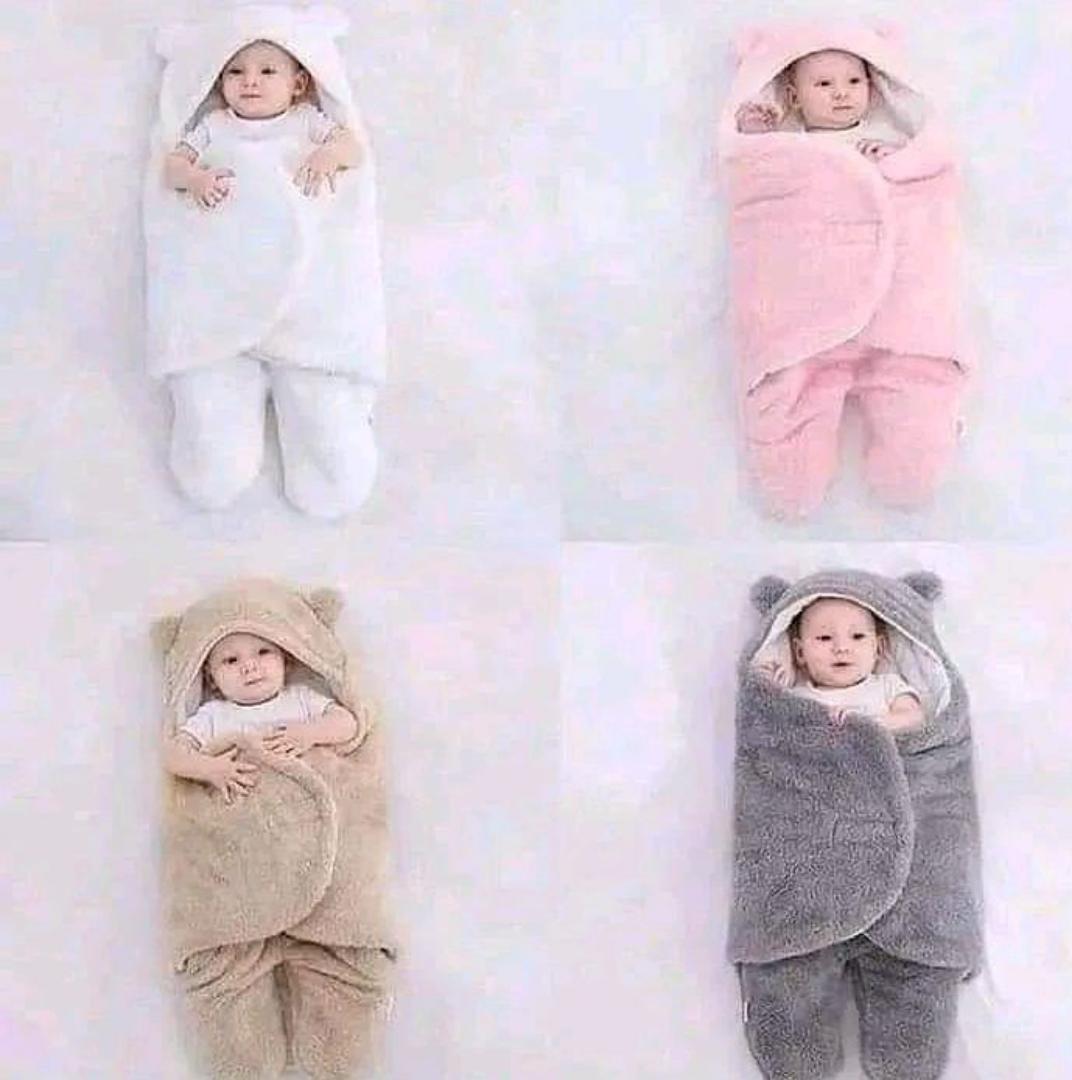 BABY Receiving set: Free gift Umbrella+1 Hooded shawl + 1 Baby Swaddle +2 Kids fullneck small size+