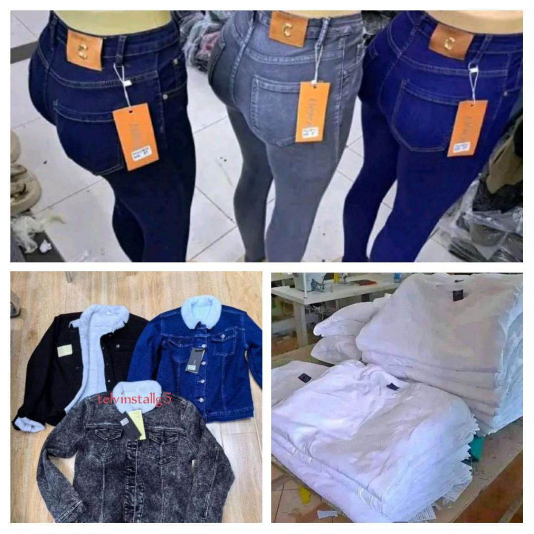 Woolen jeans jacket+ classic jean + plain cotton Tshirt ( chat seller on  sizes or any combination changes)