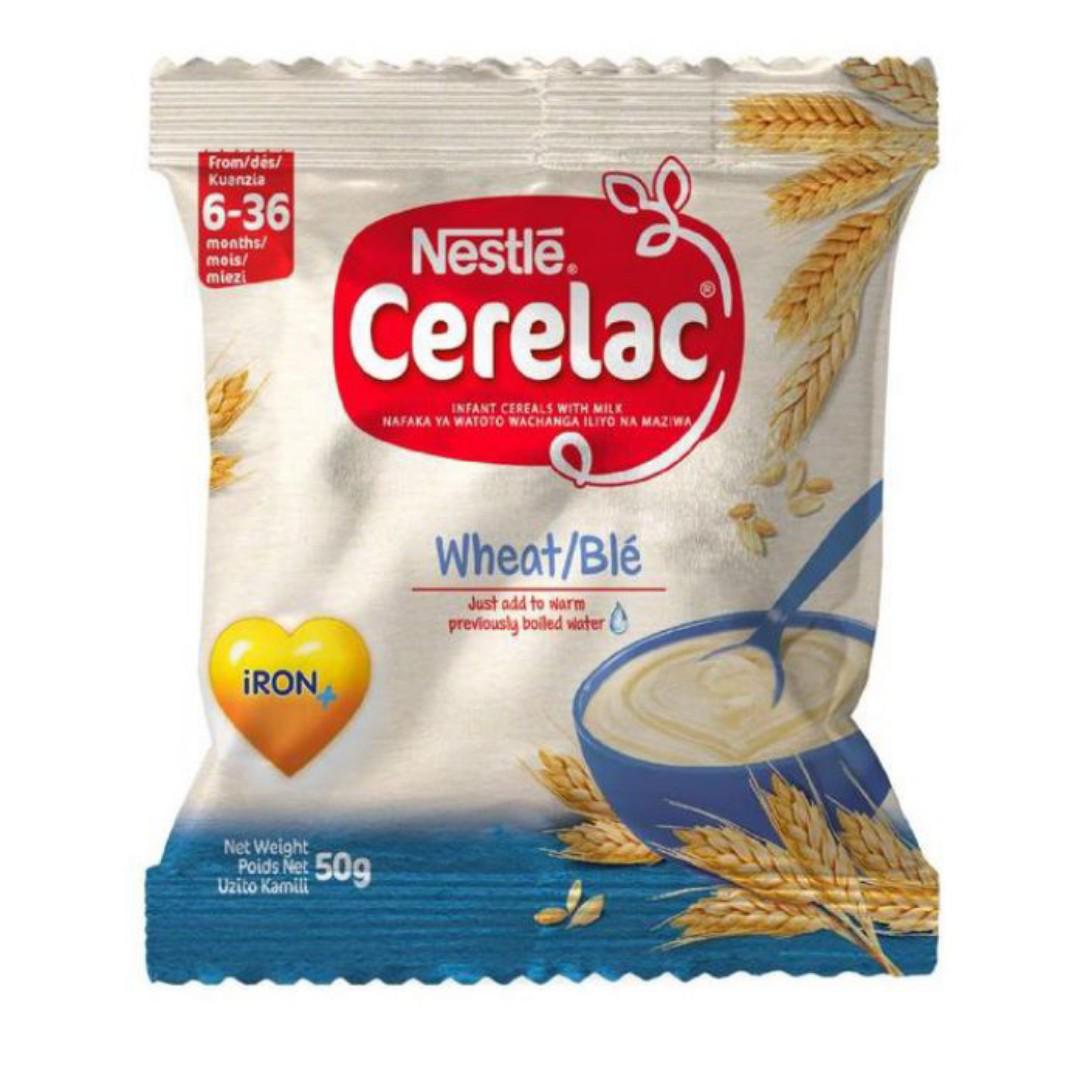 Nestle Cerelac::::wheat Cerelac or wheat and banana celerac (50g,200g,400g)Rich in Iron, vitamins , minerals and fatty acids.