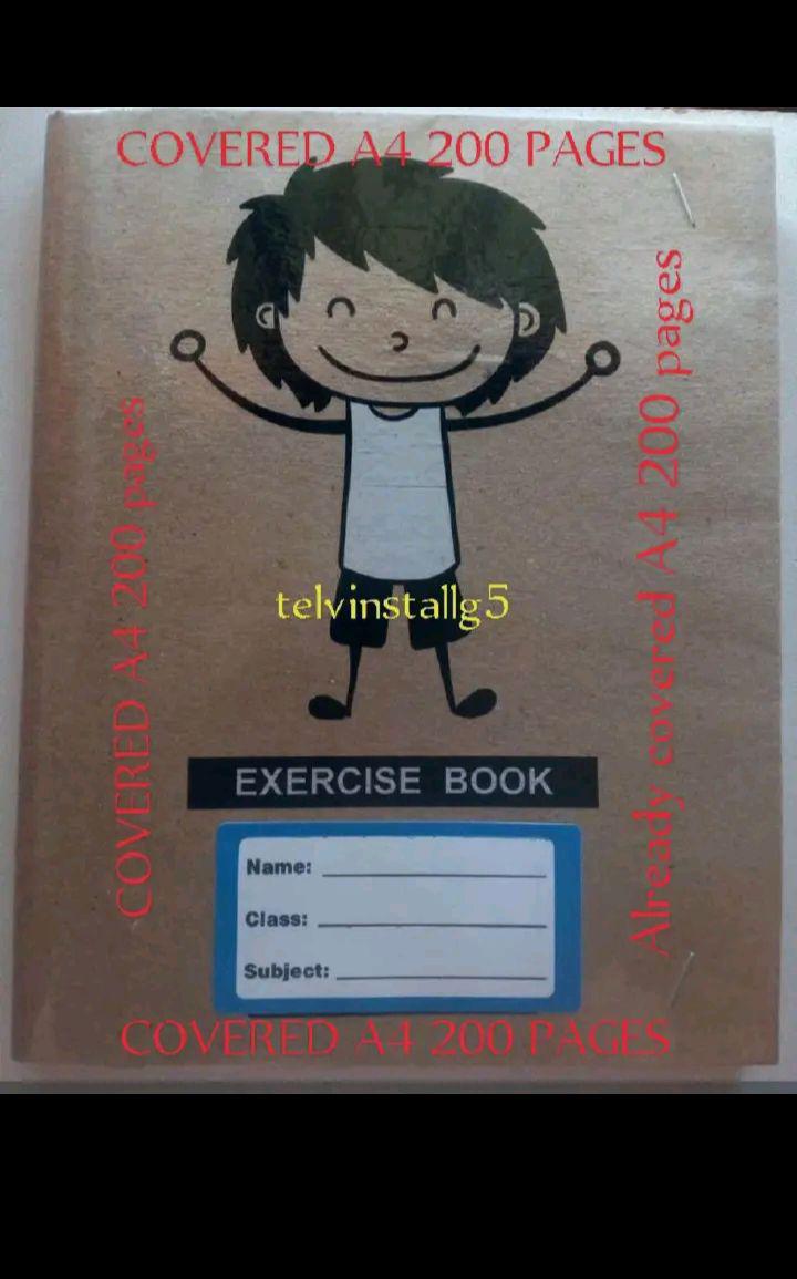 ALREADY COVERED A4 200 PAGES Kasuku Exercise books with lamented covers at a discounted price s