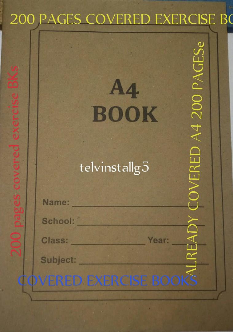 ALREADY COVERED A4 200 PAGES Kasuku Exercise books with BROWN covers at a discounted price s