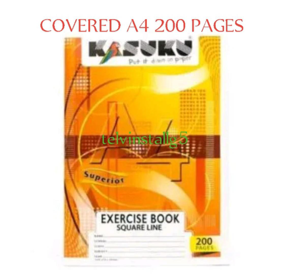 ALREADY COVERED A4 200 PAGES Kasuku Exercise books with BROWN covers at a discounted price s