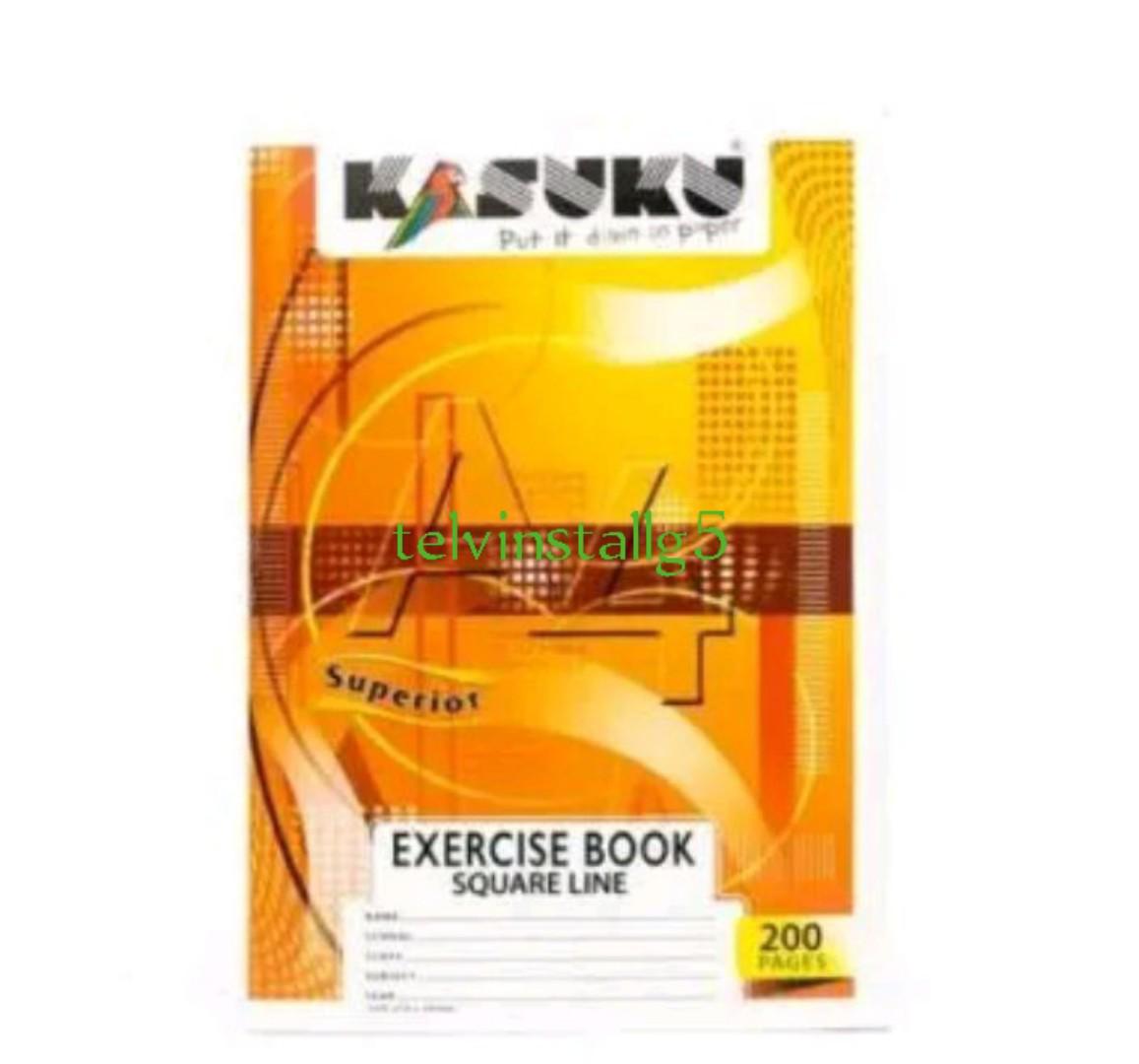 ALREADY COVERED A4 200 PAGES Kasuku Exercise books with BROWN covers at a discounted price s