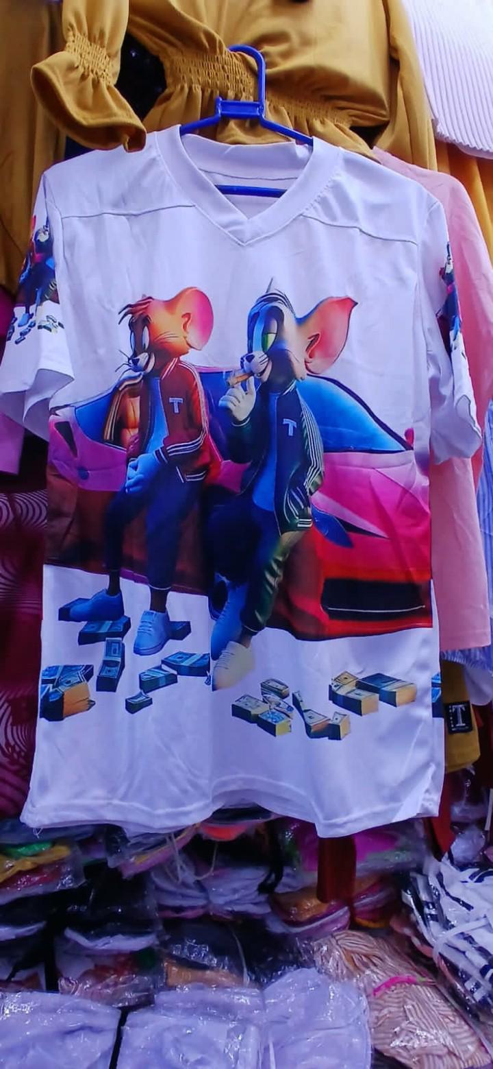 BUTTERFLY mummy jeans+ Cartooned V shaped Top for Girls and LADIES ( feel free to chat seller