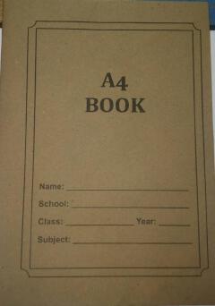 A4 / A5 Exercise BOOKS Hard brown covers