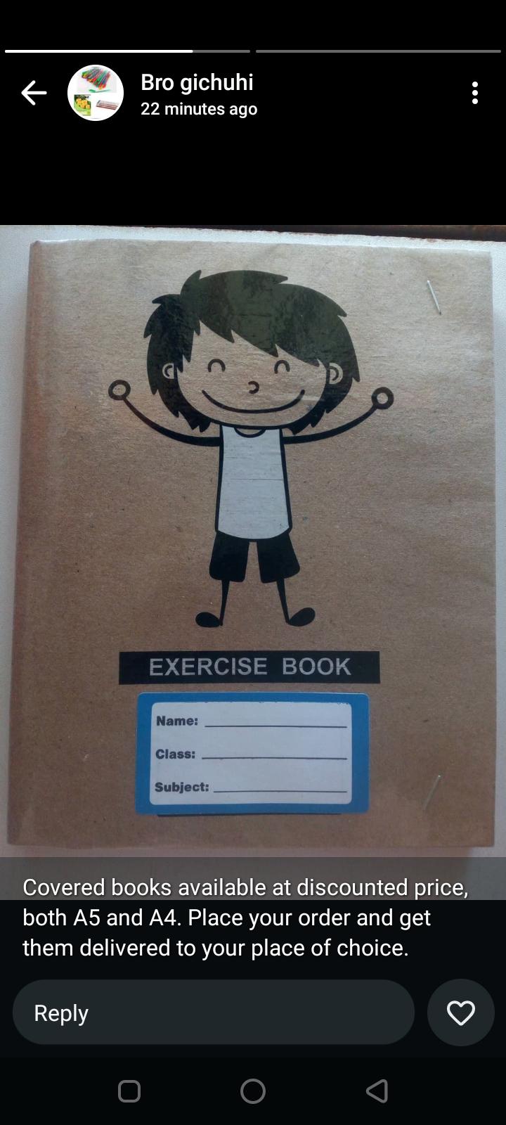 A4 / A5 Exercise BOOKS Hard brown covers