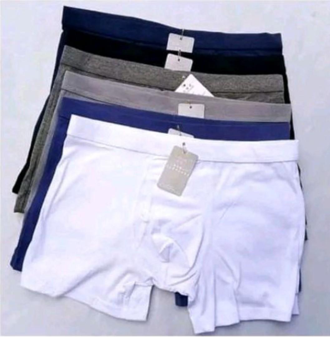 men plain cotton boxers