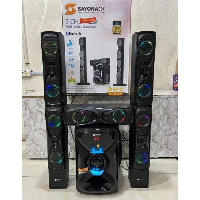 Sayona 3.1 Channel Tall Boy Subwoofer SHT 1204BT – Powerful Audio Experience