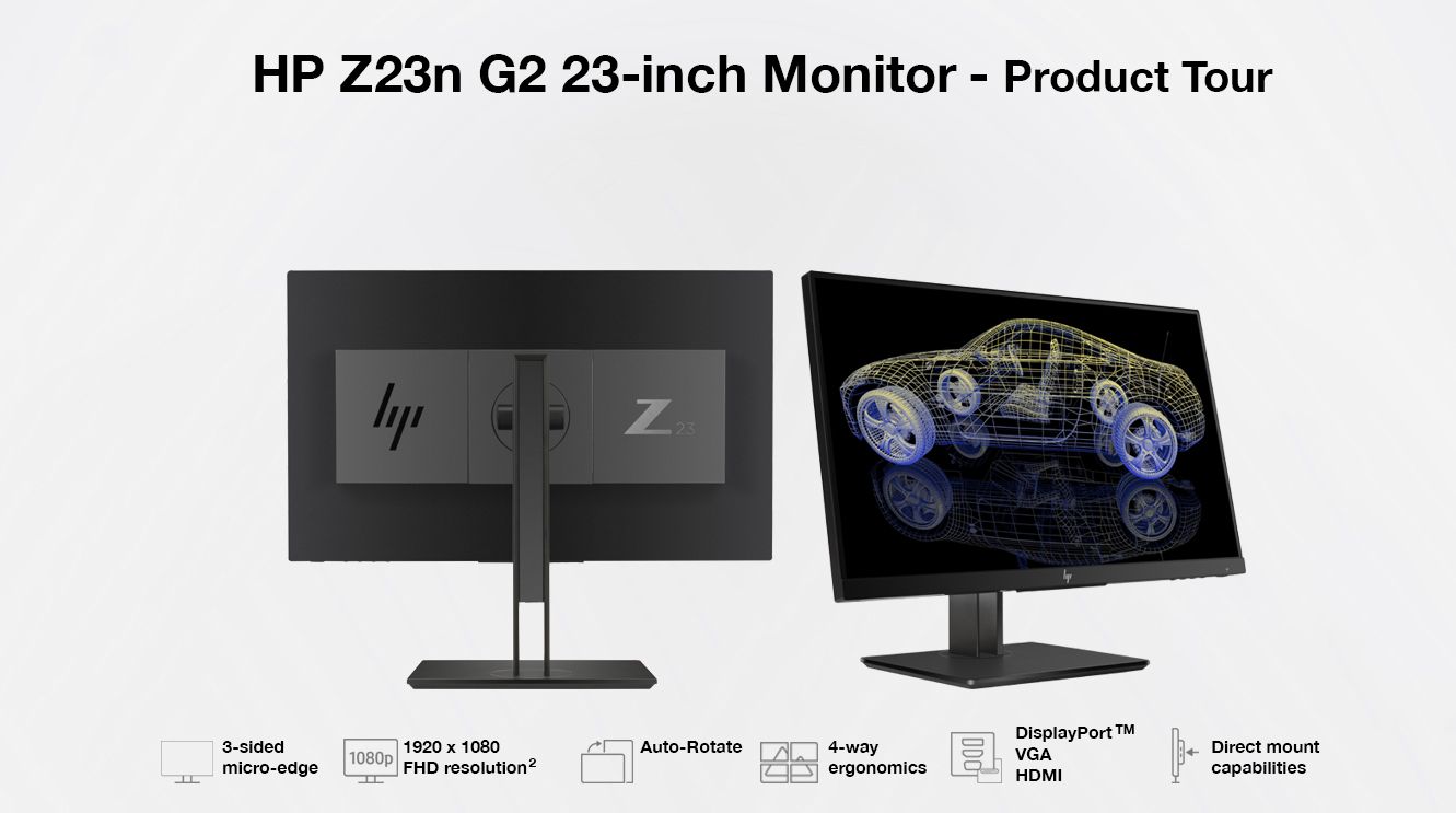 {OFFER}Brand New HP Z23 G2 23" FHD 1080p 75Hz flameless monitor LED Monitor Micro-Edge Full HD IPS Display New Monitors