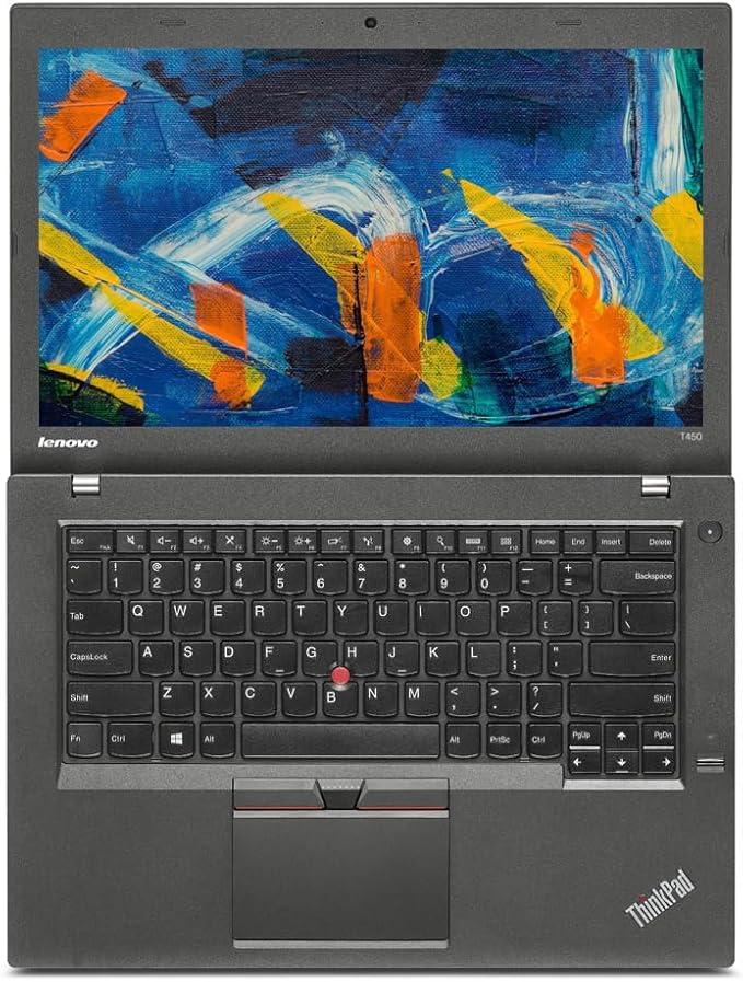 Refurbished Laptop Lenovo ThinkPad T450 Core i5 5th Gen 8GB+500GB HDD+14" Windows 10 Refurbished Lenovo Laptops Notebook Black 14 inch