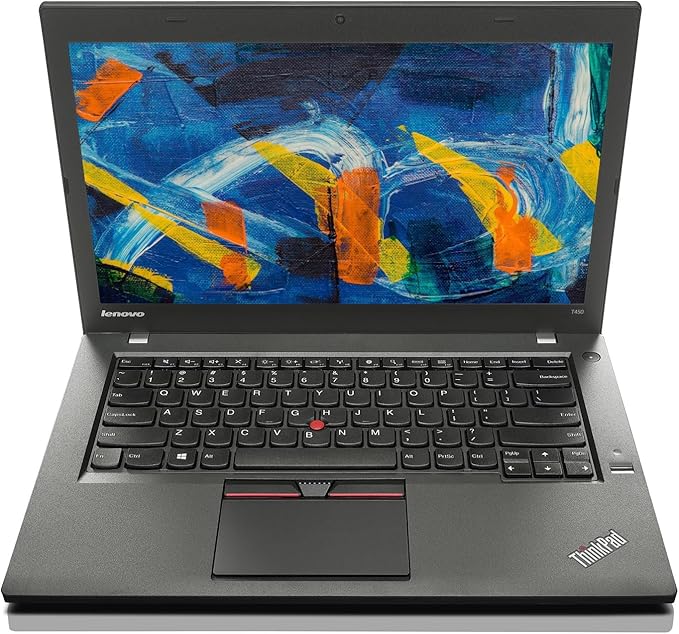 Refurbished Laptop Lenovo ThinkPad T450 Core i5 5th Gen 8GB+500GB HDD+14" Windows 10 Refurbished Lenovo Laptops Notebook Black 14 inch